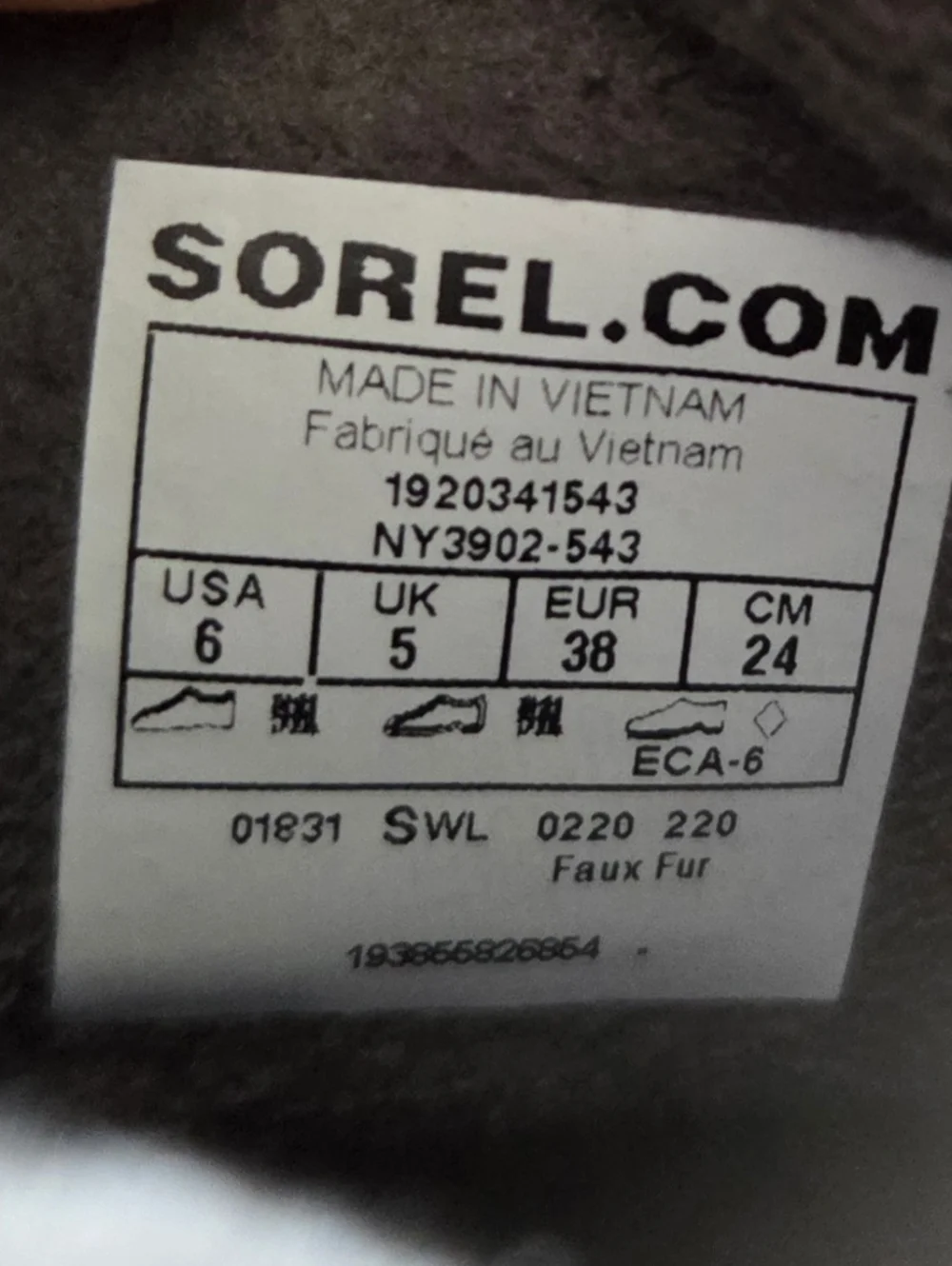YOUTH Sorel Whitney II Lace Waterpoof Purple Boots Size 6